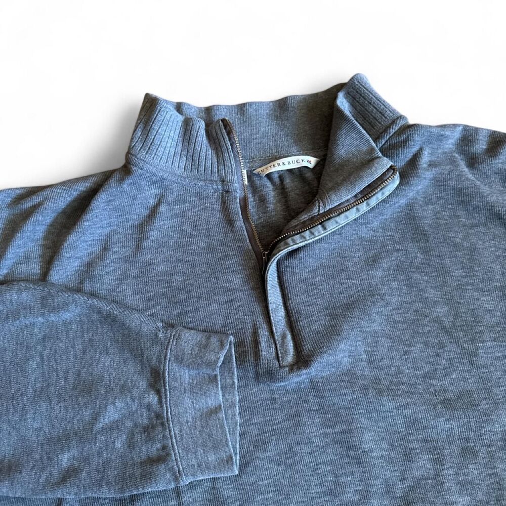 Cutter & Buck gray quarter zip cotton pullover sweater men’s XXL